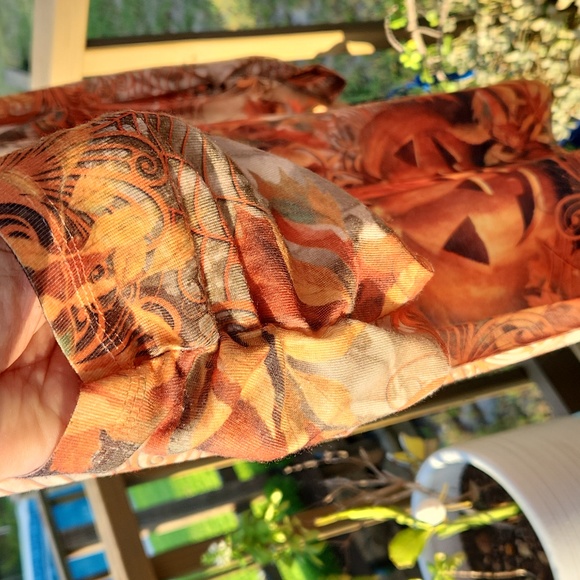 NWOT One World 🍁 🎃 Fall Halloween Ladies 3/4 Sleeve Shirt size large - Picture 7 of 8